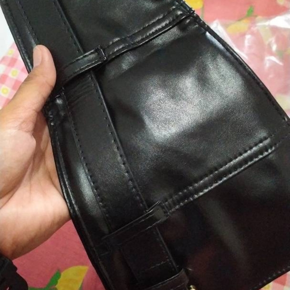 Belt Wanita Corset Obi Kulit Gasper Retro Black Wide Waistband "KOR4" - Picture 3 of 5